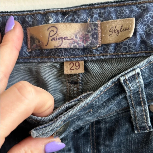 Paige Skyline Midrise Skinny Jeans. - Picture 3 of 4